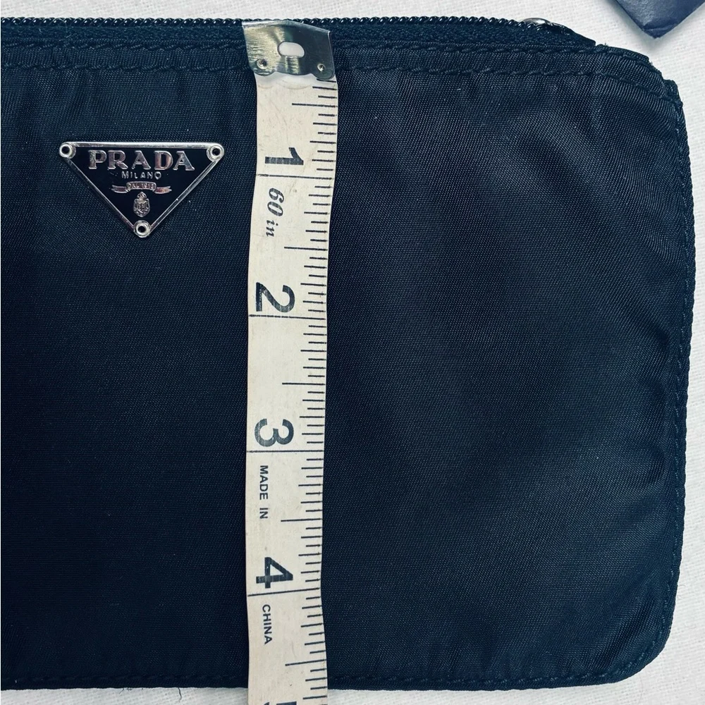 Authentic Prada 3pc Vintage Vela Pouch Set w Cards and Dustbag - Picture 12 of 15